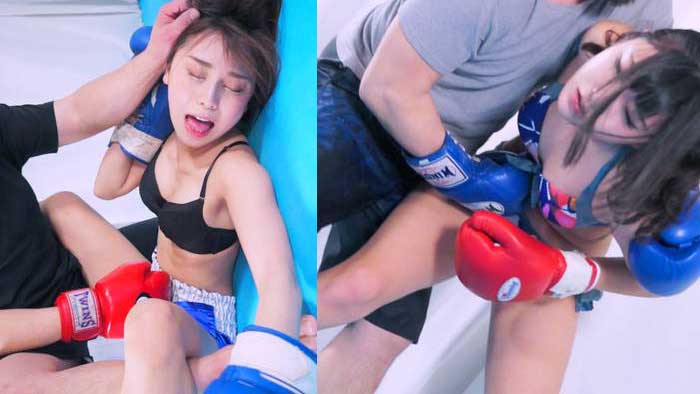 美女ボクサーに徹底腹パンチ調教！美形の顔が苦痛に歪むフェチズム！！