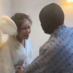 「やめてっ！」着物美少女が覆面男に腹パンチされて悶絶！